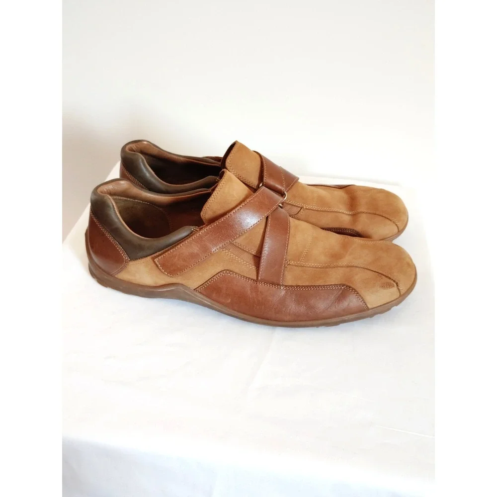Cole Haan Men 14 Air Colton Brown Leather Suede Strap Oxford Old Money Shoes**